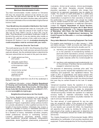 Instructions for Schedule CR Credit Computation Schedule - Virginia, Page 2