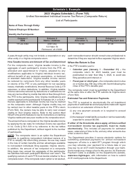 Instructions for Form 765 Unified Nonresident Individual Income Tax Return (Composite Return) - Virginia, Page 6