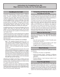 Form 304 Major Business Facility Job Tax Credit Application - Virginia, Page 6