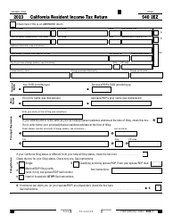 Document preview: Form 540 2EZ California Resident Income Tax Return - California, 2023