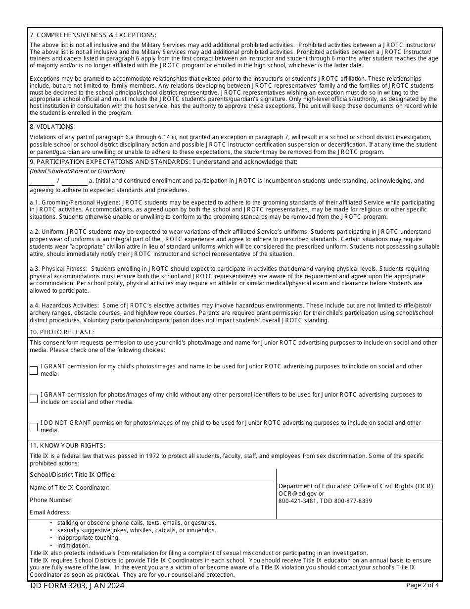 DD Form 3203 Fill Out Sign Online And Download Fillable PDF