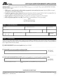 Form M50002 Svf Plan Survivor Benefit Application - Minnesota