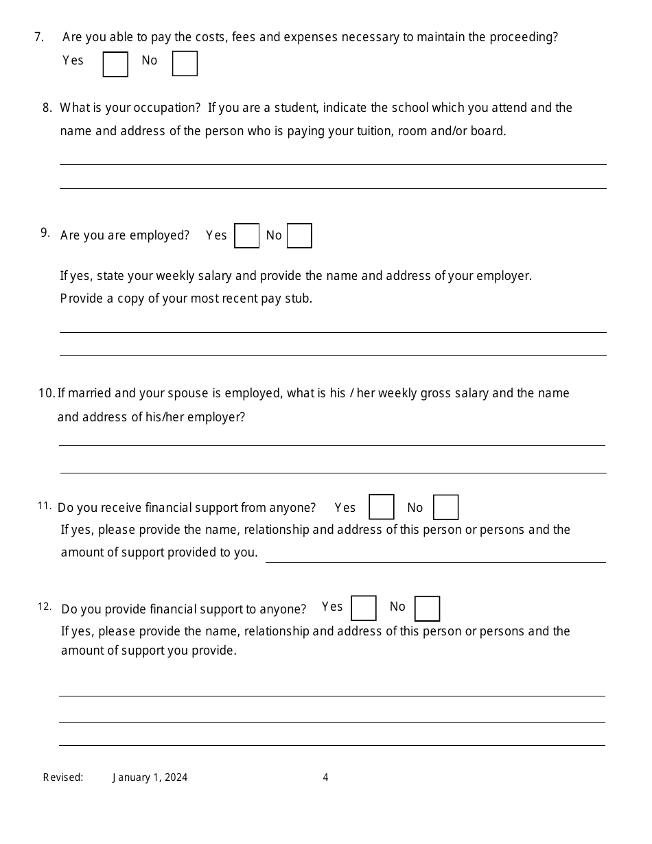 Notice of Motion for Permission to Proceed as Poor Person in Transferred Proceeding - New York, Page 4