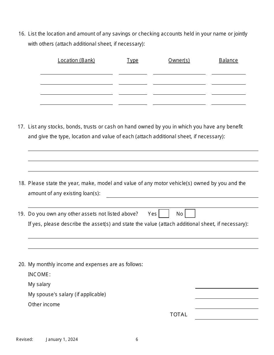 Notice of Motion by Appellant for Permission to Proceed as a Poor Person / Assignment of Counsel on Appeal of an Order of Family Court - New York, Page 6