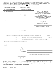 Notice of Motion by Respondent for Permission to Proceed as a Poor Person/Assignment of Counsel on Appeal of an Order of Family Court - New York, Page 2