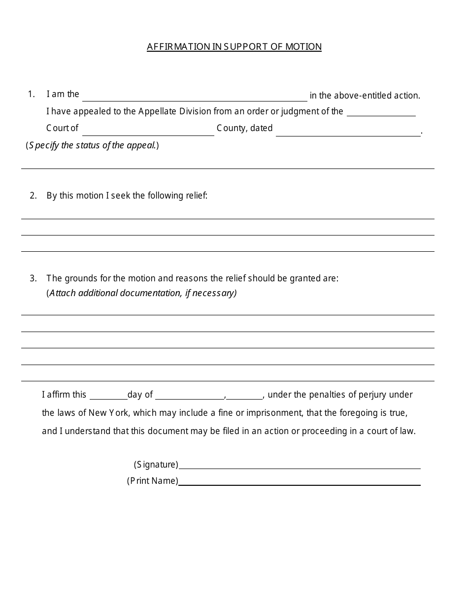 All Purpose Motion - Civil - New York, Page 3