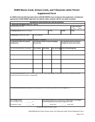 Idwr Mores Creek, Grimes Creek, and Tributaries Letter Permit Supplement Form - Idaho, Page 3