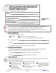 Document preview: Form WA-P603.8 Application for Waiver of Court Fees (Civil) - Illinois