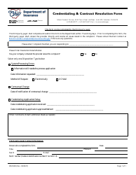 Document preview: Form INS0508 Credentialing & Contract Resolution Form - Ohio