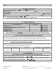 Application for License - After Temporary Permit(S) - South Dakota, Page 2
