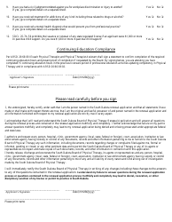 Physical Therapy License Renewal Application - South Dakota, Page 2