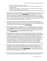 Application for Change of Name for an Adult - Full Application - Washington, D.C., Page 3