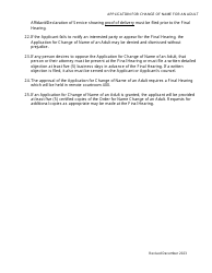 Application for Change of Name for an Adult - Full Application - Washington, D.C., Page 4