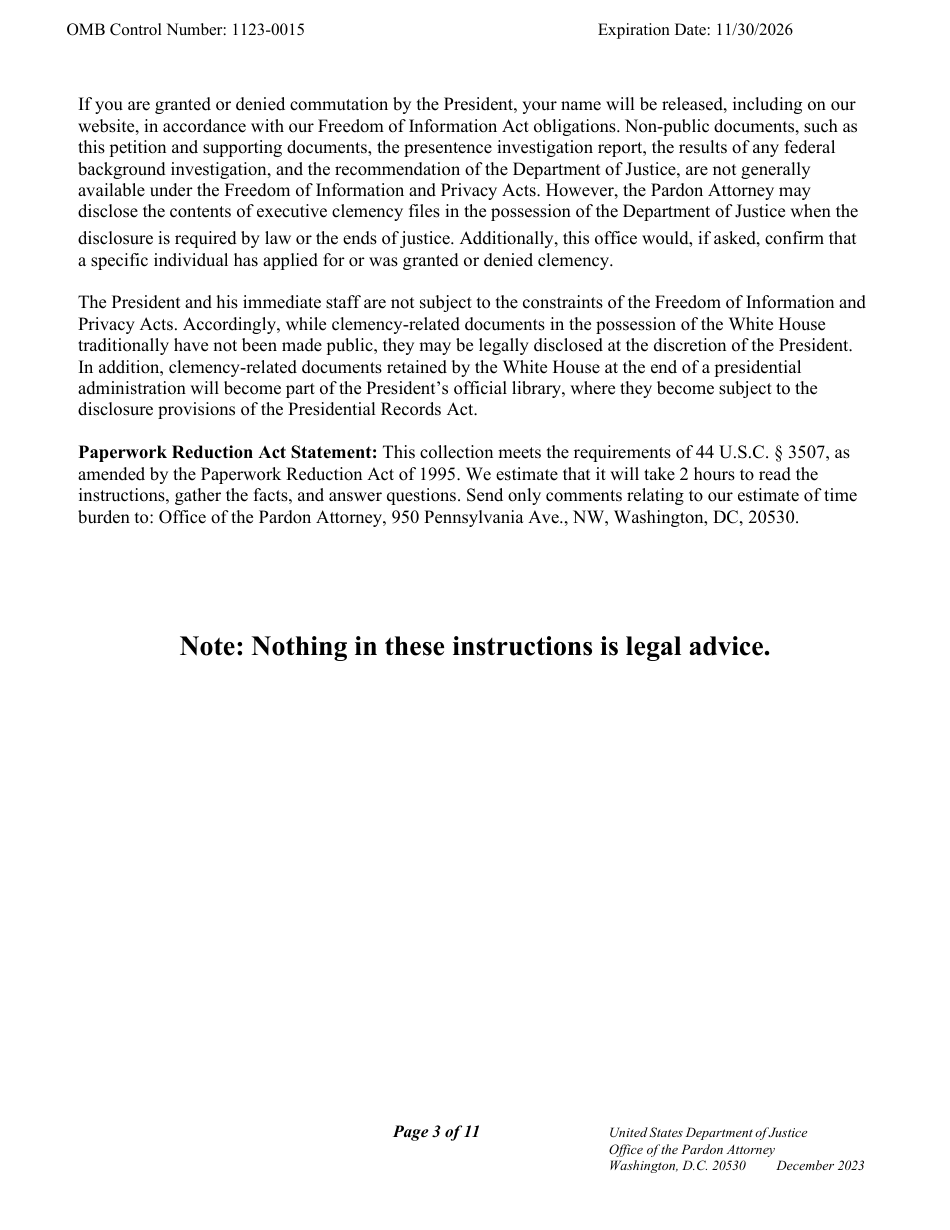 Petition for Commutation of Sentence, Page 3