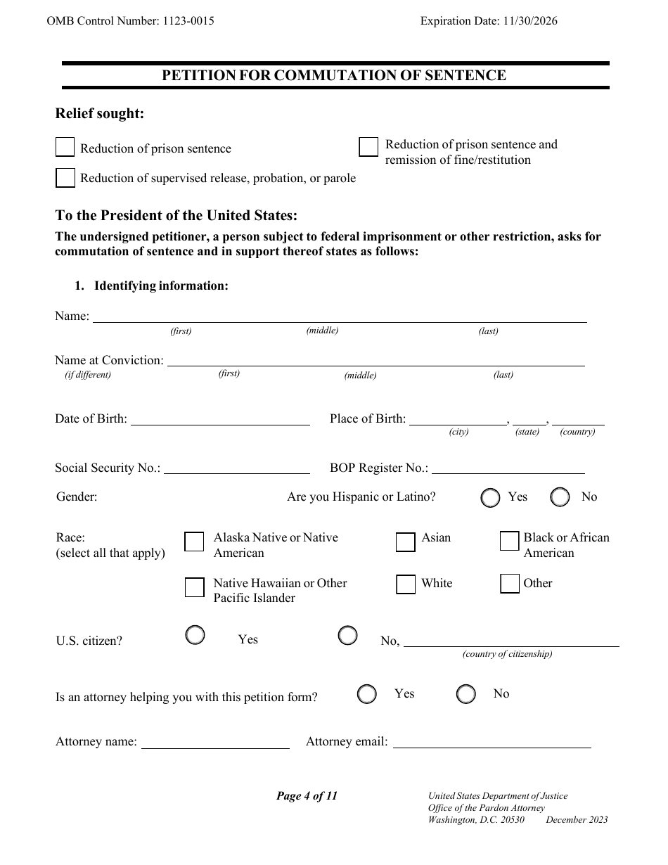 Petition for Commutation of Sentence, Page 4