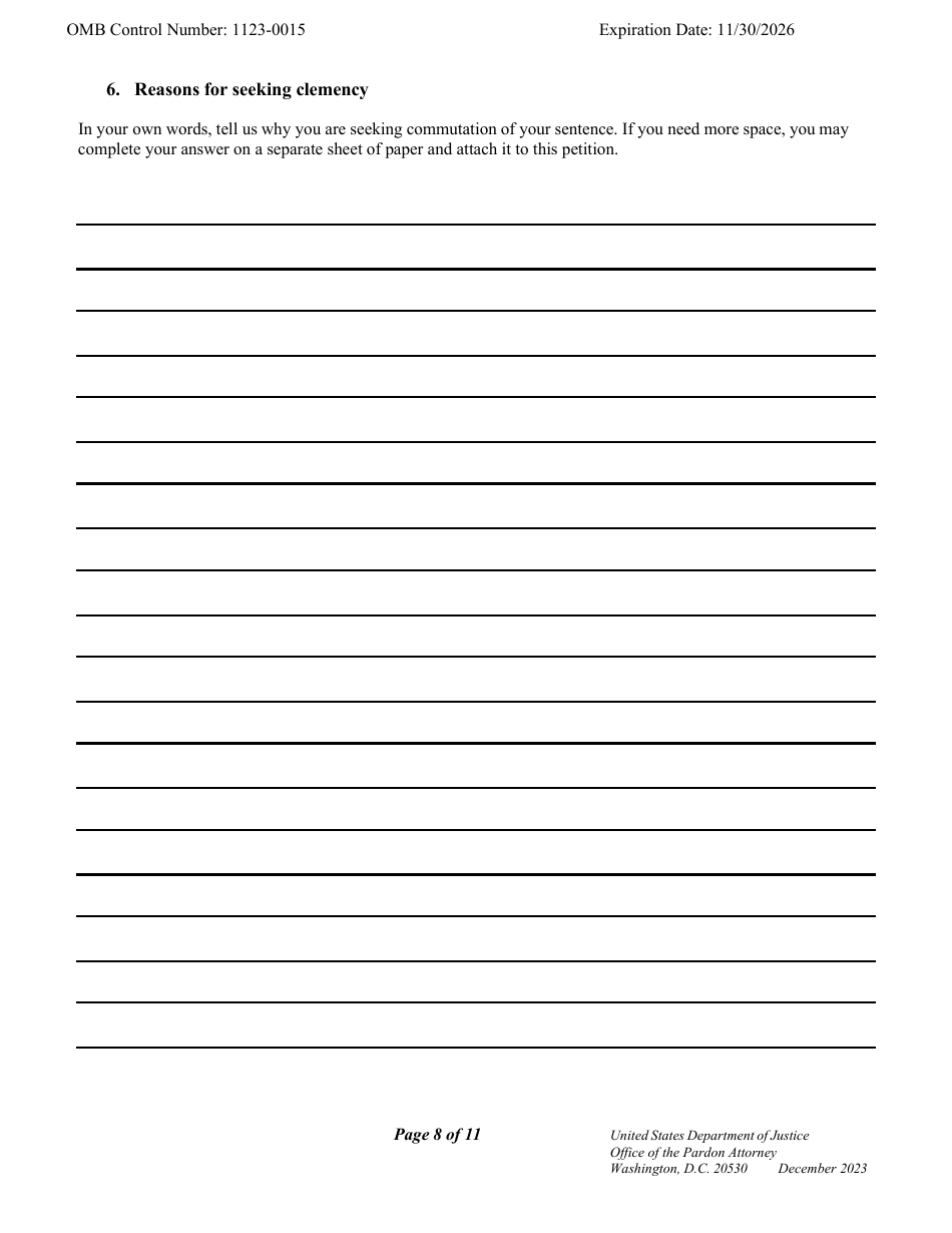 Petition for Commutation of Sentence, Page 8