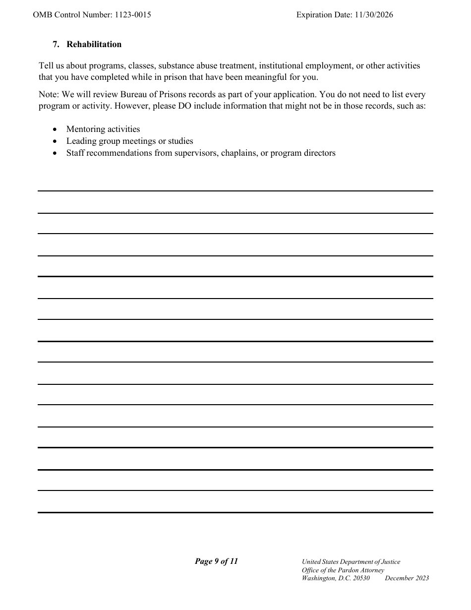 Petition for Commutation of Sentence, Page 9