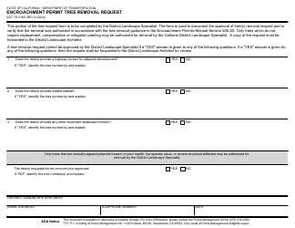 Form DOT TR-0168 Encroachment Permit Tree Removal Request - California, Page 3