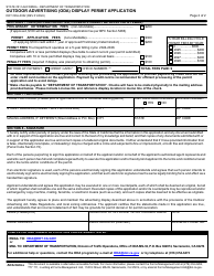 Form DOT ODA-0002 Outdoor Advertising (Oda) Display Permit Application - California, Page 2