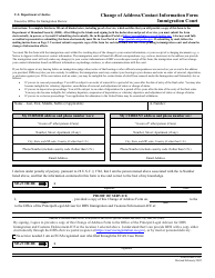 Form EOIR-33/IC Change of Address/Contact Information Form - Tucson, Arizona