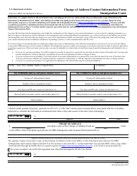 Form EOIR-33/IC Change of Address/Contact Information Form - Honolulu, Hawaii