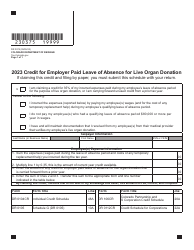 Form DR0375 Credit for Employer Paid Leave of Absence for Live Organ Donation - Colorado, Page 2