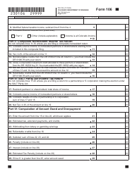 Form DR0106 Colorado Partnership and S Corporation and Composite Nonresident Income Tax Return - Colorado, Page 2