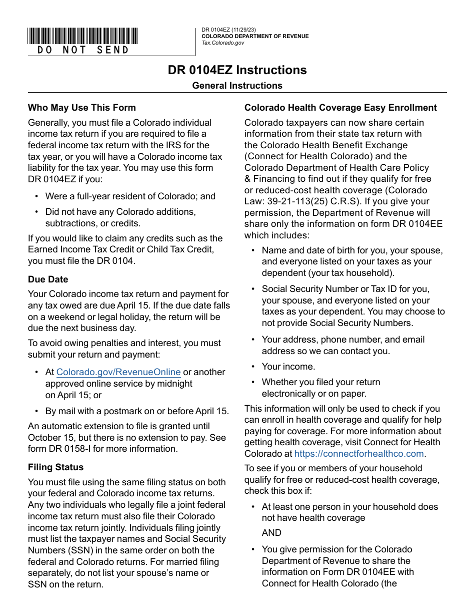Form dr0104ez 2023 fill out sign online and download fillable pdf