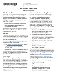 Form DR0104EZ Colorado Simplified Individual Income Tax Return - Colorado