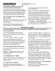 Form DR0104EZ Colorado Simplified Individual Income Tax Return - Colorado, Page 3