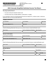 Form DR0104EZ Colorado Simplified Individual Income Tax Return - Colorado, Page 6