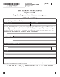 Form DR0105EP Estate/Trust Estimated Tax Payment Form - Colorado, Page 2