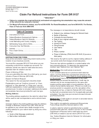 Document preview: Form DR0137 Claim for Refund - Colorado, 2023
