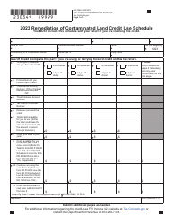 Document preview: Form DR0349 Remediation of Contaminated Land Credit Use Schedule - Colorado, 2023