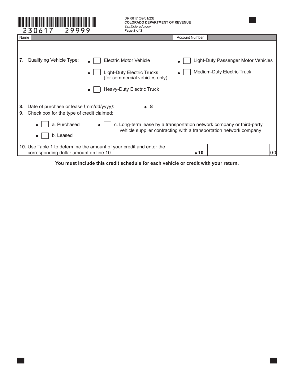 Form DR0617 Innovative Motor Vehicle and Truck Credits - Colorado, Page 4