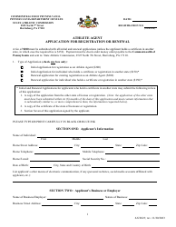 Document preview: Athlete Agent Application for Registration or Renewal - Pennsylvania