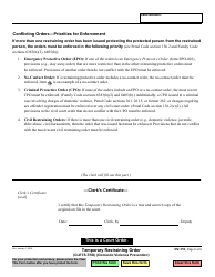 Form DV-110 Temporary Restraining Order - California, Page 9