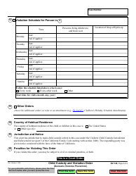 Form DV-140 Child Custody and Visitation Order - California, Page 4