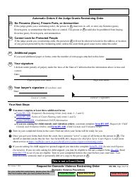 Form DV-100 Request for Domestic Violence Restraining Order - California, Page 12
