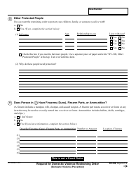 Form DV-100 Request for Domestic Violence Restraining Order - California, Page 6