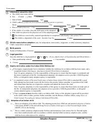 Form ADOPT-200 Adoption Request - California, Page 2