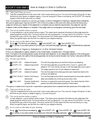 Form ADOPT-050-INFO How to Adopt a Child in California - California, Page 2