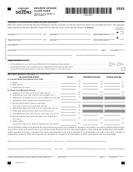 Document preview: Maryland Form 502INJ (COM/RAD-070) Injured Spouse Claim Form - Maryland, 2023