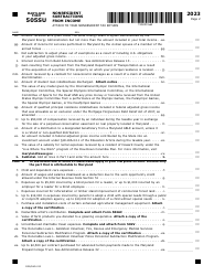 Maryland Form 505SU (COM/RAD-033) Nonresident Subtractions From Income - Maryland, Page 2