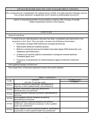 Form PA-102 Applied Behavior Analysis Therapy Prior Authorization Request Form - South Dakota, Page 2