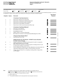 Document Checklist: Contractor Payments - Division of Infrastructure - New York City, Page 2