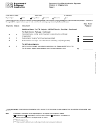 Document Checklist: Contractor Payments - Division of Infrastructure - New York City, Page 3