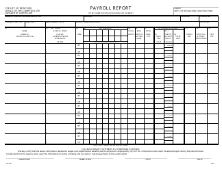 Document preview: Payroll Report - New York City