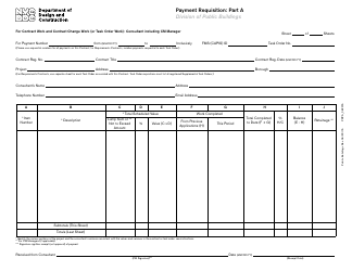Document preview: Part A Payment Requisition - New York City