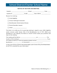 Notice of Section 504 Meeting Form - Utah, Page 2